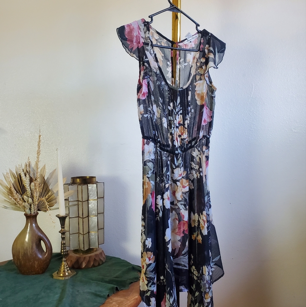 Sheer Floral Dress